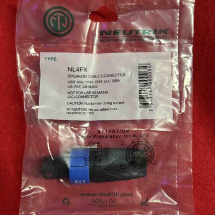 NEUTRIK SPEAKON CABLE CONNECTOR NL4FX (NEW)